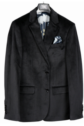 Soul Of London Velvet Touch Sport Coat - Black