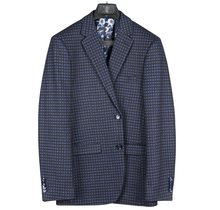 Soul Of London Small Check Stretch Sport Coat - Royal Blue