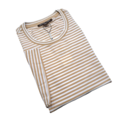 MICHAEL KORS JERSEY STRIPE TEE- KHAKI