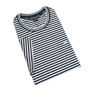 MICHAEL KORS JERSEY STRIPE TEE - Black