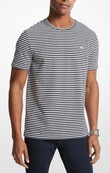 MICHAEL KORS JERSEY STRIPE TEE - Black MICHAEL KORS JERSEY STRIPE TEE - Black