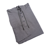 Michael Kors Slub Henley Hoodie - Concrete Michael Kors Slub Henley Hoodie - Concrete