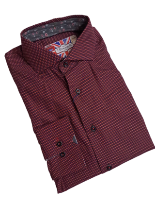 7 Downie St. Dress Shirt - F 2101 - Burgundy