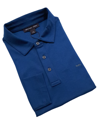 Michael Kors Sleek Polo-Long Sleeve - River Blue