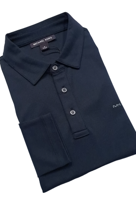 Michael Kors Sleek Polo - Long Sleeve - Black