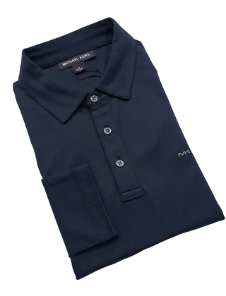 Michael Kors Sleek Polo - Long Sleeve - Black