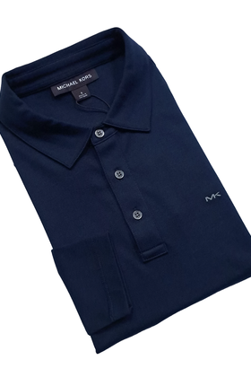 Michael Kors Sleek Polo - Long Sleeve - Midnight