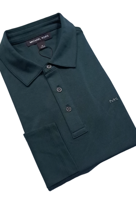Michael Kors Sleek Polo- Long Sleeve - Loden