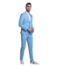 Tazzio Tazzio 2Pc Linen Suit - Baby Blue