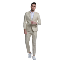 Tazzio 2Pc Linen Suit - Tan
