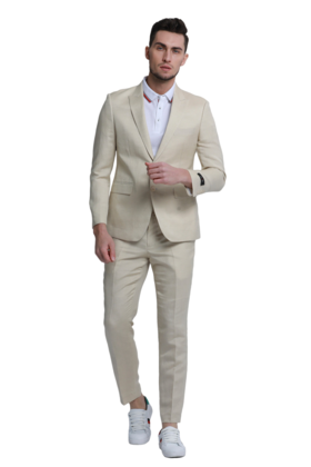 Tazzio 2Pc Linen Suit - Tan