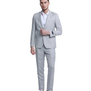 Tazzio Linen Suit - Light Grey