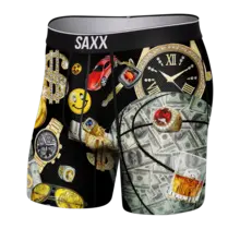 SAXX VOLT Boxer Brief - Money Baller - Black
