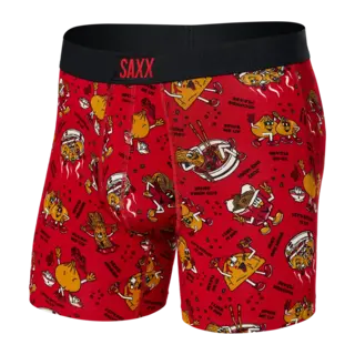 SAXX VIBE Boxer Brief - Dumps and Noods - Red
