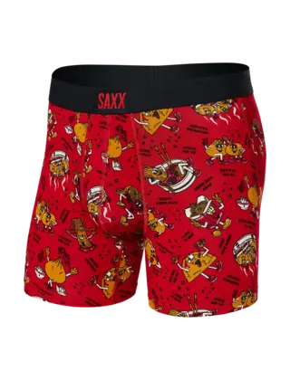 SAXX VIBE Boxer Brief - Dumps and Noods - Red
