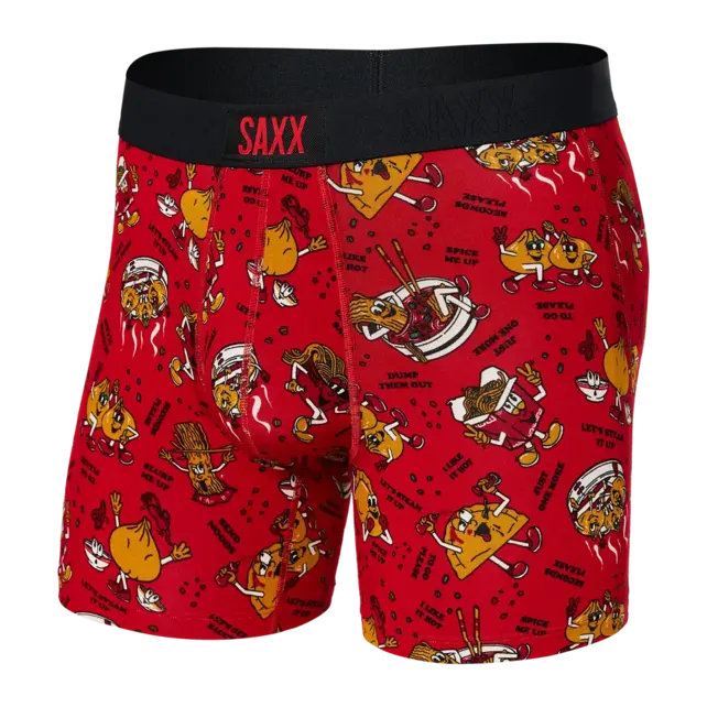 SAXX VIBE Boxer Brief - Dumps and Noods - Red SAXX VIBE Boxer Brief - Dumps and Noods - Red