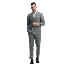 Tazzio 2Pc Double Breasted Sharkskin Suit - Mint