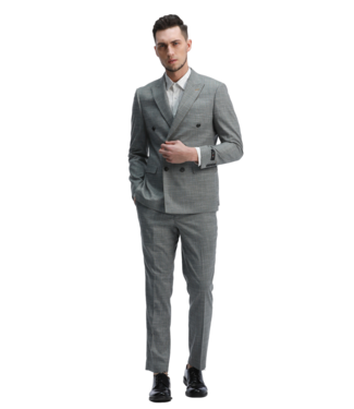 Tazzio Tazzio 2Pc Double Breasted Sharkskin Suit - Mint