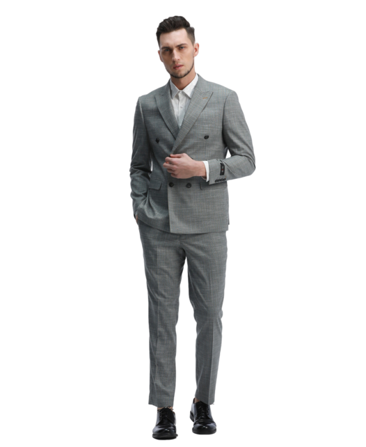 Tazzio 2Pc Double Breasted Sharkskin Suit - Mint Tazzio 2Pc Double Breasted Sharkskin Suit - Mint