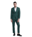 Tazzio Tazzio -1 Button Notch Lapel 3Pc Sharkskin Suit - Hunter