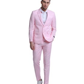 Tazzio 2Pc Linen Suit - Pink