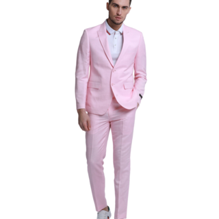 Tazzio 2Pc Linen Suit - Pink