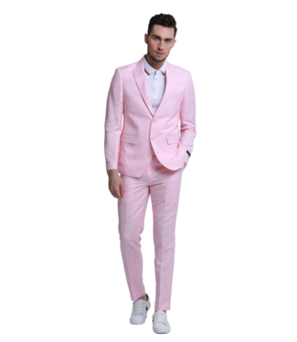 Tazzio Tazzio 2Pc Linen Suit - Pink