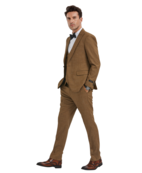 Tazzio 1 Button-Peak Lapel-Wheat Suit-3 Piece Tazzio 1 Button-Peak Lapel-Wheat Suit-3 Piece