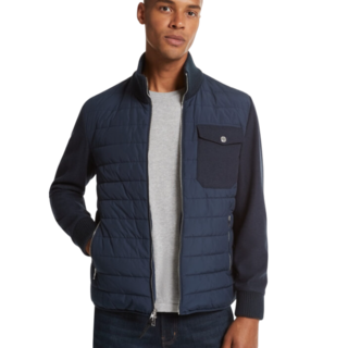 Michael Kors Melton Mock Neck Jacket - Midnight