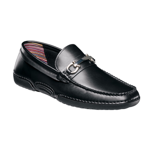 Stacy Adams Delano Moc Toe Bit Driver - Black