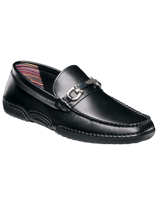 Stacy Adams Delano Moc Toe Bit Driver - Black