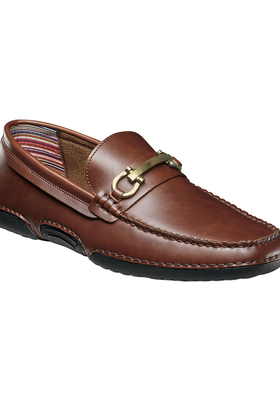Stacy Adams Delano Moc Toe Bit Driver - Brown