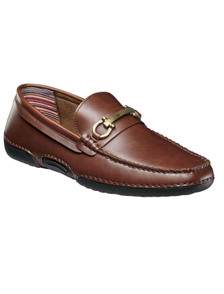 Stacy Adams Delano Moc Toe Bit Driver - Brown
