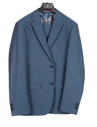 Soul Of London Birdseye Suit - Teal