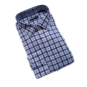 Horst Plaid Soft Dress Shirt - Navy