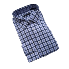 Horst Plaid Soft Dress Shirt - Navy