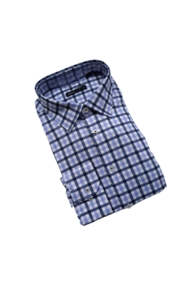 Horst Plaid Soft Dress Shirt - Navy