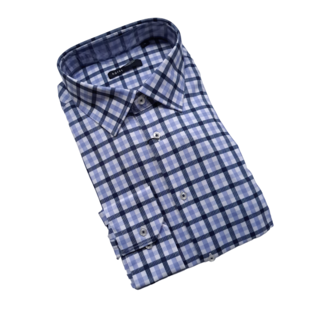 Horst Plaid Soft Dress Shirt - Navy