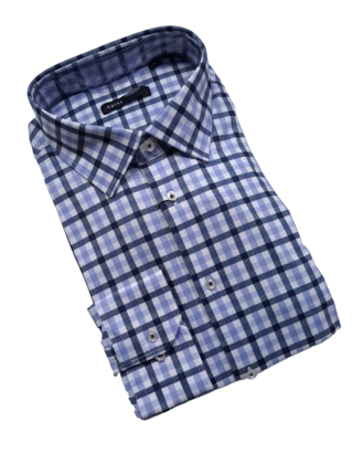 Horst Plaid Soft Dress Shirt - Navy