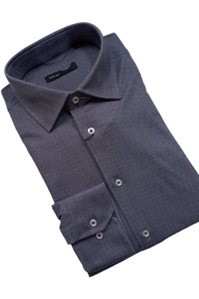 Horst Pattern Soft Dress Shirt - Black