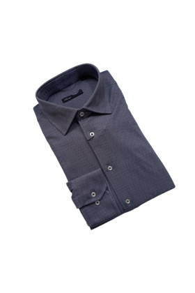Horst Pattern Soft Dress Shirt - Black