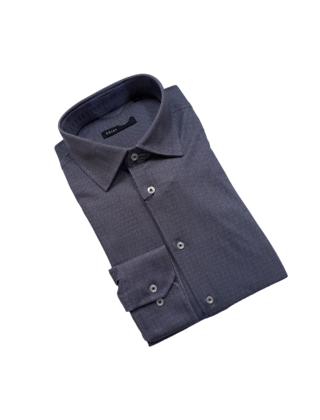 Horst Pattern Soft Dress Shirt - Black