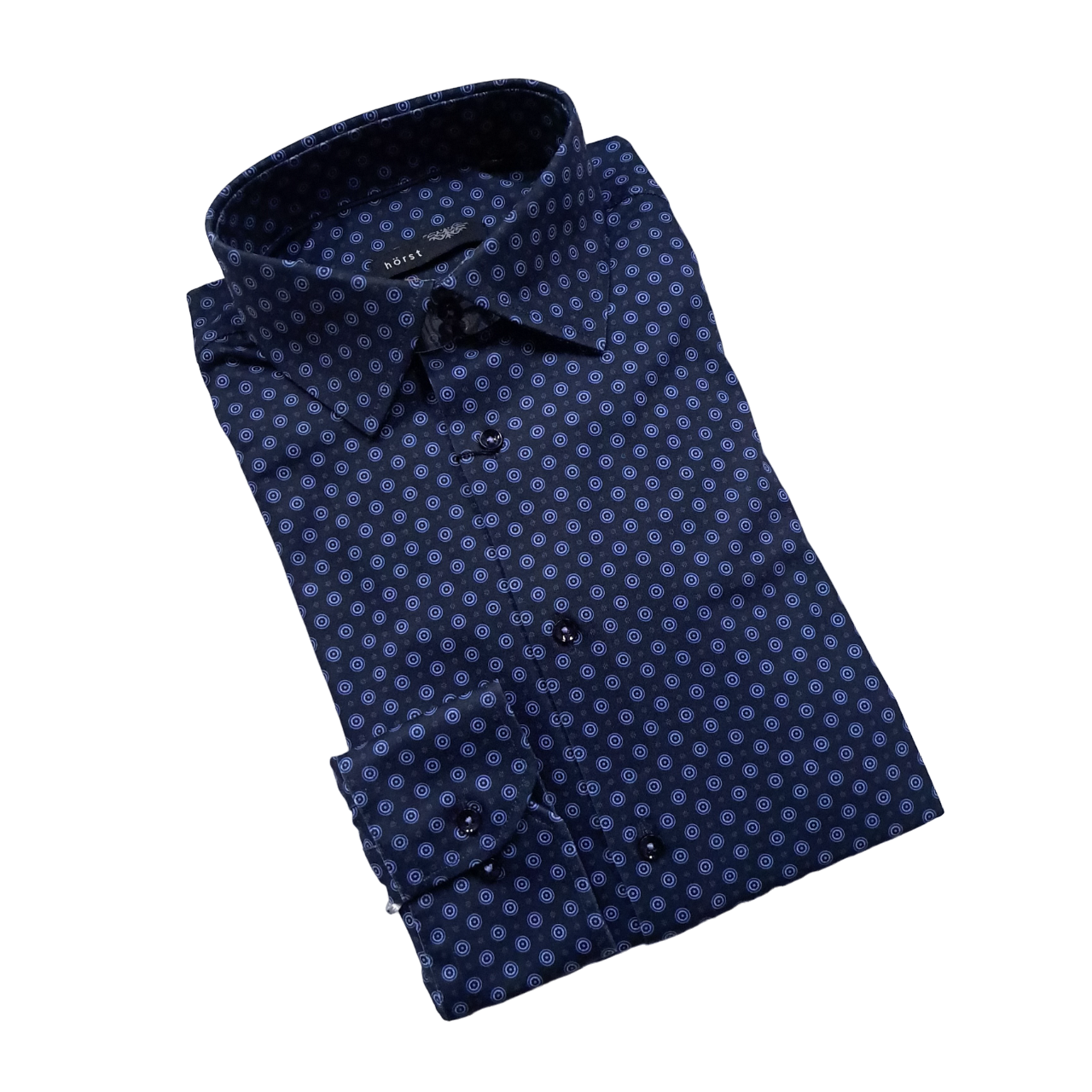 Horst Circle Pattern Soft Dress Shirt - Navy - Collins Clothiers Online ...