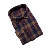 Horst Knitted Plaid Sport Shirt - Brown