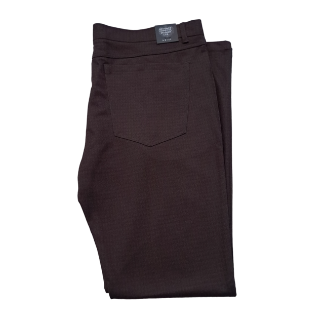 Horst Houndstooth Casual 4 Pocket Pants - Burgundy