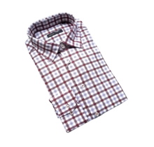Horst Plaid Soft Dress Shirt - Burgundy