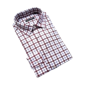 Horst Plaid Soft Dress Shirt - Burgundy