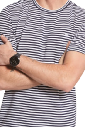 MICHAEL KORS JERSEY STRIPE TEE-MIDNIGHT