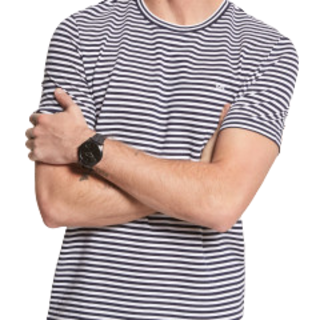 MICHAEL KORS JERSEY STRIPE TEE-MIDNIGHT