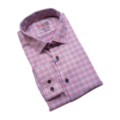 Leo Chevalier Red Label Check Dress Shirt - Red/Blue Leo Chevalier Red Label Check Dress Shirt - Red/Blue